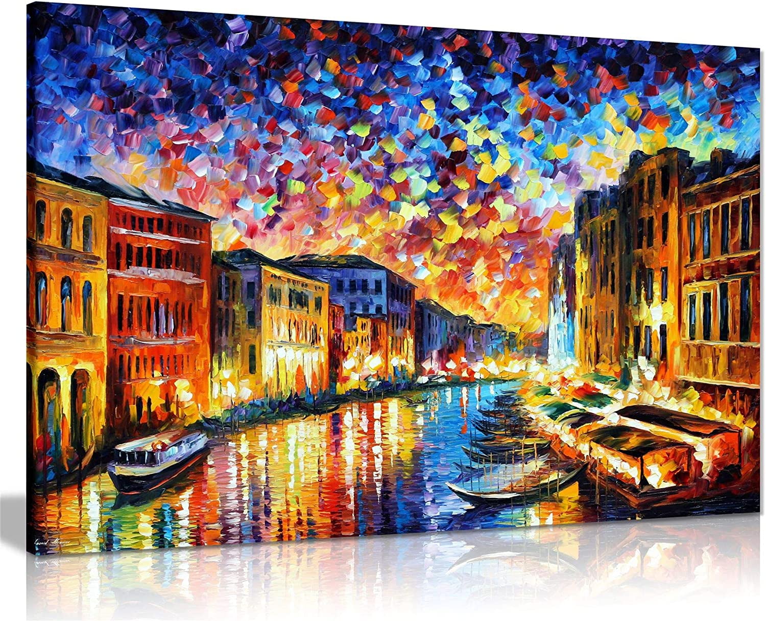 AVOI Venice Grand Canal by Leonid Afremov Canvas Wall Art Picture Print ...