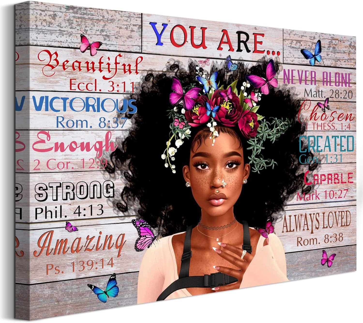 AVOI Vintage African American Women Wall Art Fashion Girl Portrait ...