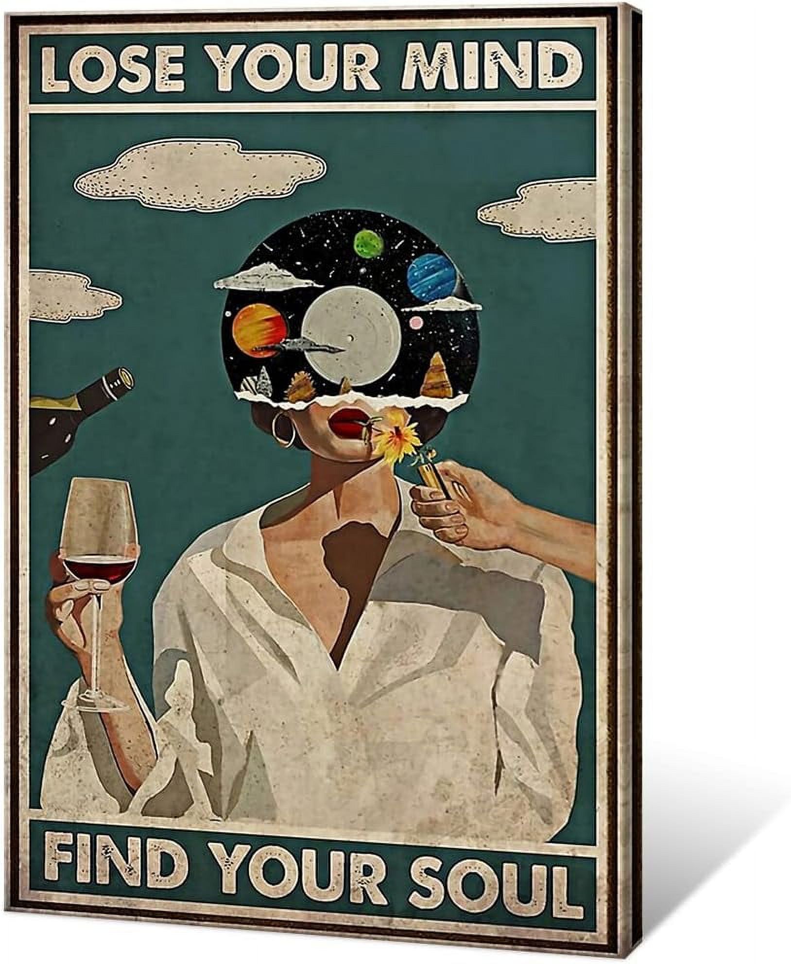 AVOI Vintage Be Kind To Your Mind Canvas Wall Art Mental Health avoi-vintage-be-kind-to-your-mind-canvas-wall-art-mental-health