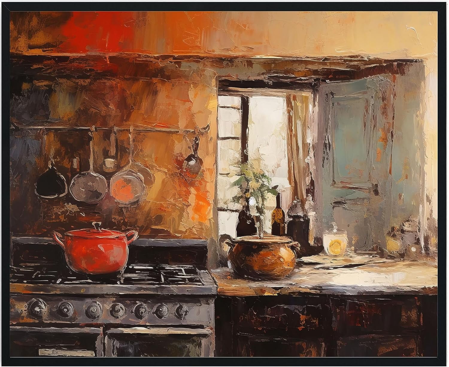 AVOI Vintage Kitchen Art Print Poster, Wall Art Painting Decor. Paint ...