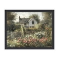 thumbnail image 1 of AVOI Vintage Rose Garden Wall Art Antique Cottage Canvas Oil Painting Nature Flowers Landscape Picture Rustic Farmhouse Wall Decor Bathroom Home Office Kitchen Decor Frame: 8x10inch(20x25cm), 1 of 6