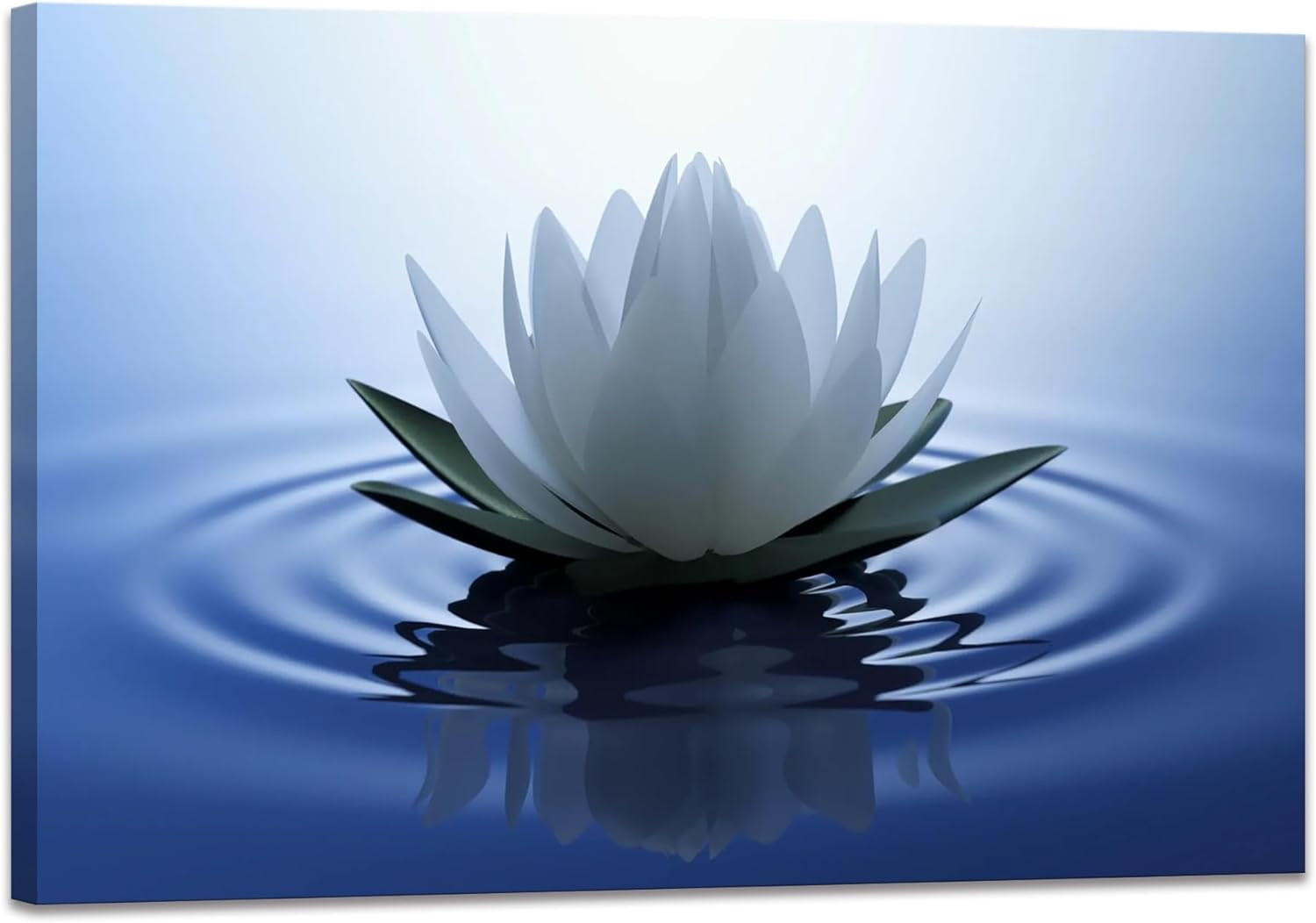 AVOI White Lotus Wall Art Canvas Pictures Print Spiritual Meditation ...