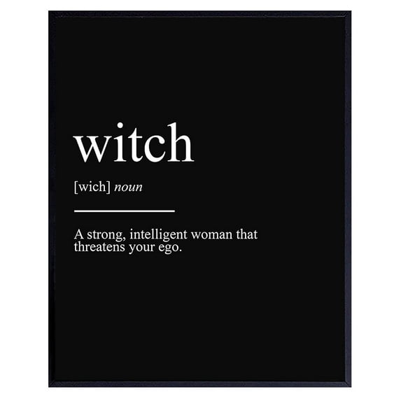 AVOI Witch Pagan Wall Art & Decor - Wicca Wiccan Witchcraft Altar Supplies - Gothic Home Decor - Goth Room Decor Poster Print - Black Magic Wall Decor Unframe: 16x12inch(40x30cm)