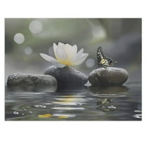 AVOI Zen Wall Art Zen Bathroom Pictures Wall Decor Spiritual Canvas Prints Meditation Decorations Paintingd Artwork Office Home Spa Yoga Decor For Bedroom Dining Living Room Unframe: 10x8in