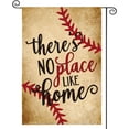 thumbnail image 1 of AVOIN Baseball Garden Flag Vertical Double Sided There''s No Place Like Home, Bat Ball Sport Softball Flag Yard Outdoor Decoration 12 x 18 Inch, 1 of 6