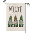 thumbnail image 1 of AVOIN Welcome Gnome St Patrick's Day Garden Flag Vertical Double Sided, Shamrock Leopard Yard Outdoor Decoration 12.5 x 18 Inch, 1 of 5