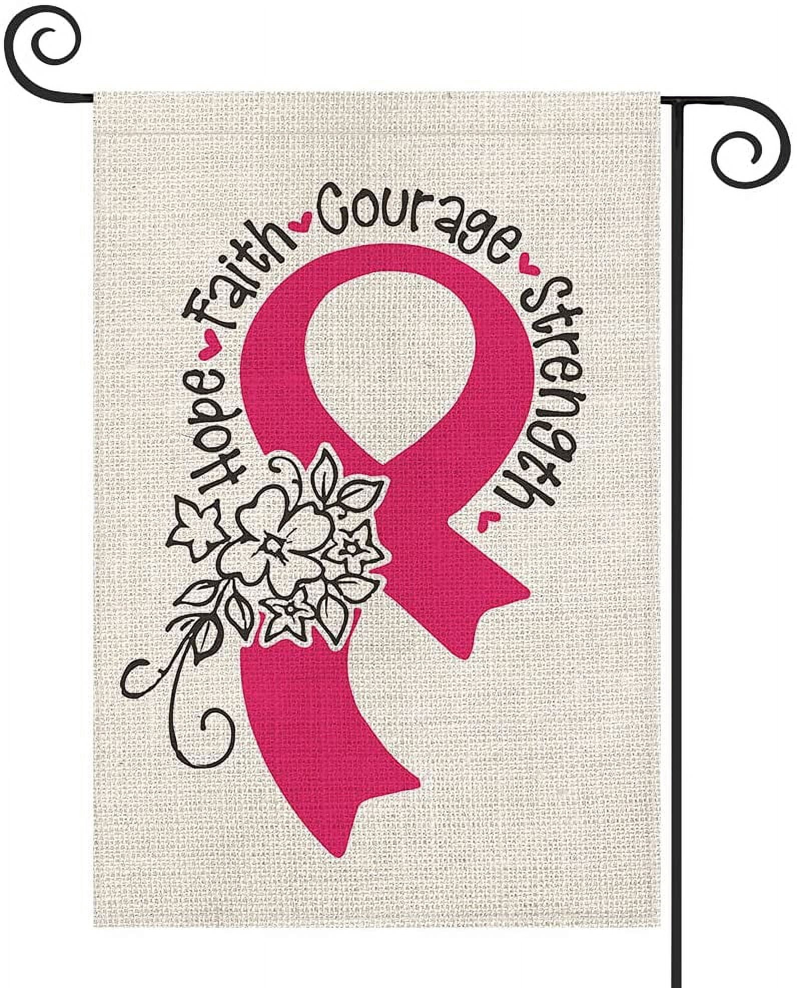 AVOIN colorlife Breast Cancer Awareness Ribbon Garden Flag Vertical ...
