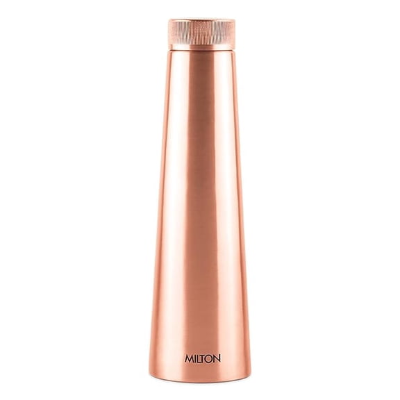 AVOKA Copper Delight 750 Bottle, 760ml, Lacquer Coating, Curved bottle,100% Pure Copper, BPA Free, Leak Proof, Office Bottle