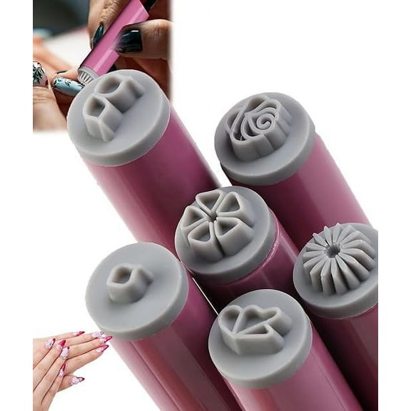 AVOKA DIY Nail Stamper Art Tools with Different Patterns (6 PCS)