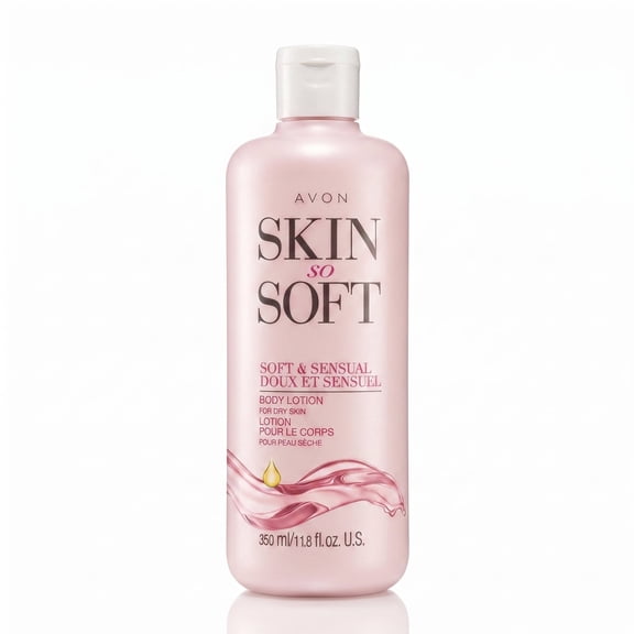 Avon Skin So Soft Soft & Sensual Body Lotion for Women — Moisturizing Body Lotion for Dry Skin with Argan Oil — 24 Hour Hydrating Lotion with Jasmine Scent, Dermatologically Tested, 11.8 fl oz