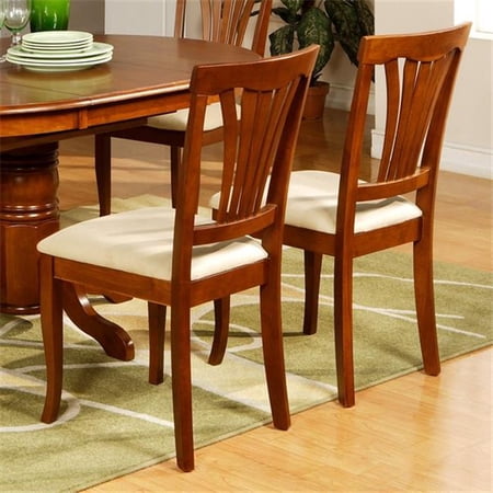 AVON11-CC-SABR 2 Avon Chair with Cushion Seat - Saddle Brown