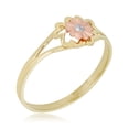 thumbnail image 1 of AVORA 10K 2-Tone Gold 0.01 CTTW Simulated Diamond CZ Flower Ring, Size 3  - Size 3, 1 of 5