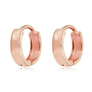 AVORA JEWELRY AVORA 10K Rose Gold Classic Huggie Hoop Earrings