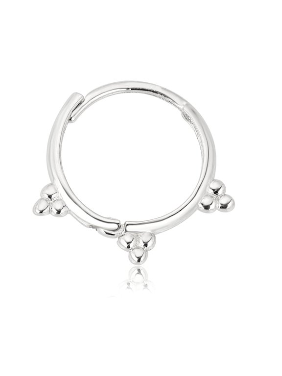 AVORA 10K White Gold Fancy Cartilage Hoop - 020 Gauge