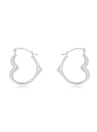 2 Pairs Heart Dangle Hoop Earrings - Small Huggie Hoops With Heart Charm, Lightweight Copper, For Women