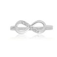 thumbnail image 1 of AVORA 10K White Gold Simulated Diamond CZ Infinity Fashion Ring  - Size 6, 1 of 5