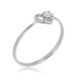 thumbnail image 1 of AVORA 10K White-Gold Simulated Diamond CZ Open Heart Ring  - Size 3.5, 1 of 5