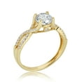 thumbnail image 1 of AVORA 10K Yellow Gold 1 Carat Simulated Diamond CZ Vintage Infinity Engagement Wedding Anniversary Ring  - Size 7, 1 of 6