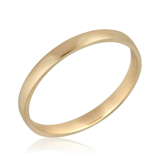 AVORA 10K Yellow Gold 2mm Band Fashion Ring  - Size 7