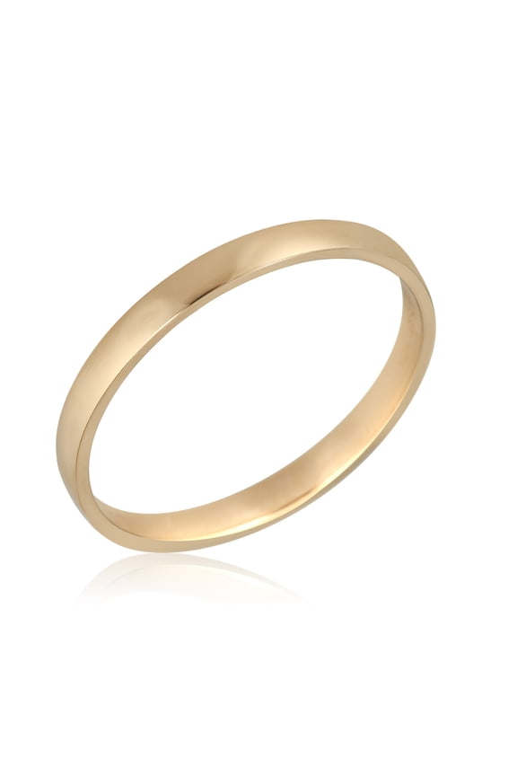 AVORA 10K Yellow Gold 2mm Band Fashion Ring - Size 7
