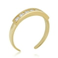 thumbnail image 1 of AVORA 10K Yellow Gold Channel-Set Simulated Diamond CZ Toe Ring, 1 of 5
