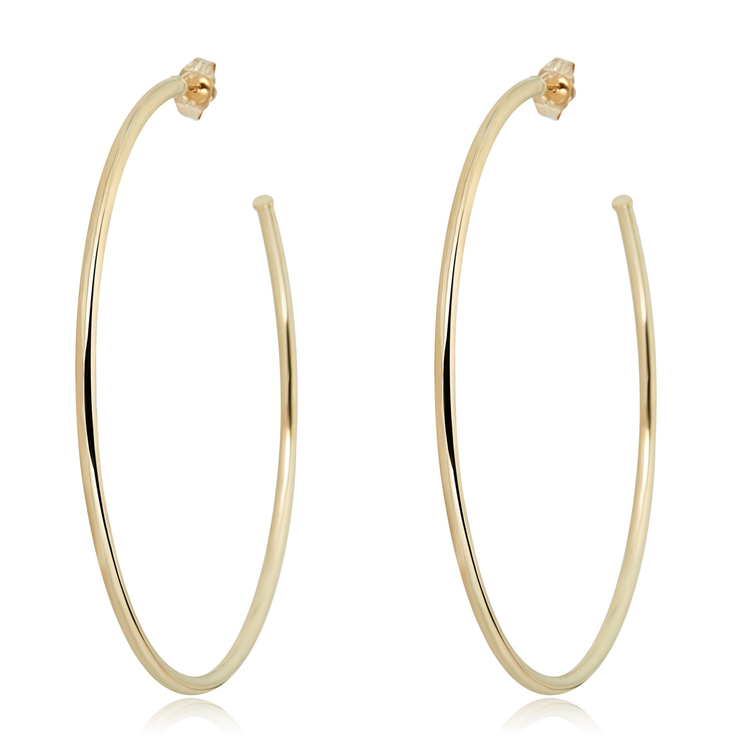 60mm 10k 2024 gold hoop earrings