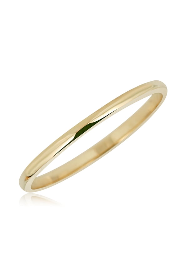 AVORA 10K Yellow Gold Plain Band Stackable Ring - Size 3