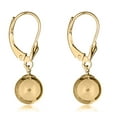 thumbnail image 1 of AVORA 10K Yellow Gold Polished 8mm Ball Lever-back Dangle Drop Earring, 1 of 6
