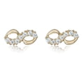 thumbnail image 1 of AVORA 10K Yellow Gold Simulated Diamond CZ Infinity Stud Earrings, 1 of 6