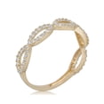 thumbnail image 1 of AVORA 10K Yellow Gold Simulated Diamond CZ Loose Braid Fashion Ring  - Size 7, 1 of 5