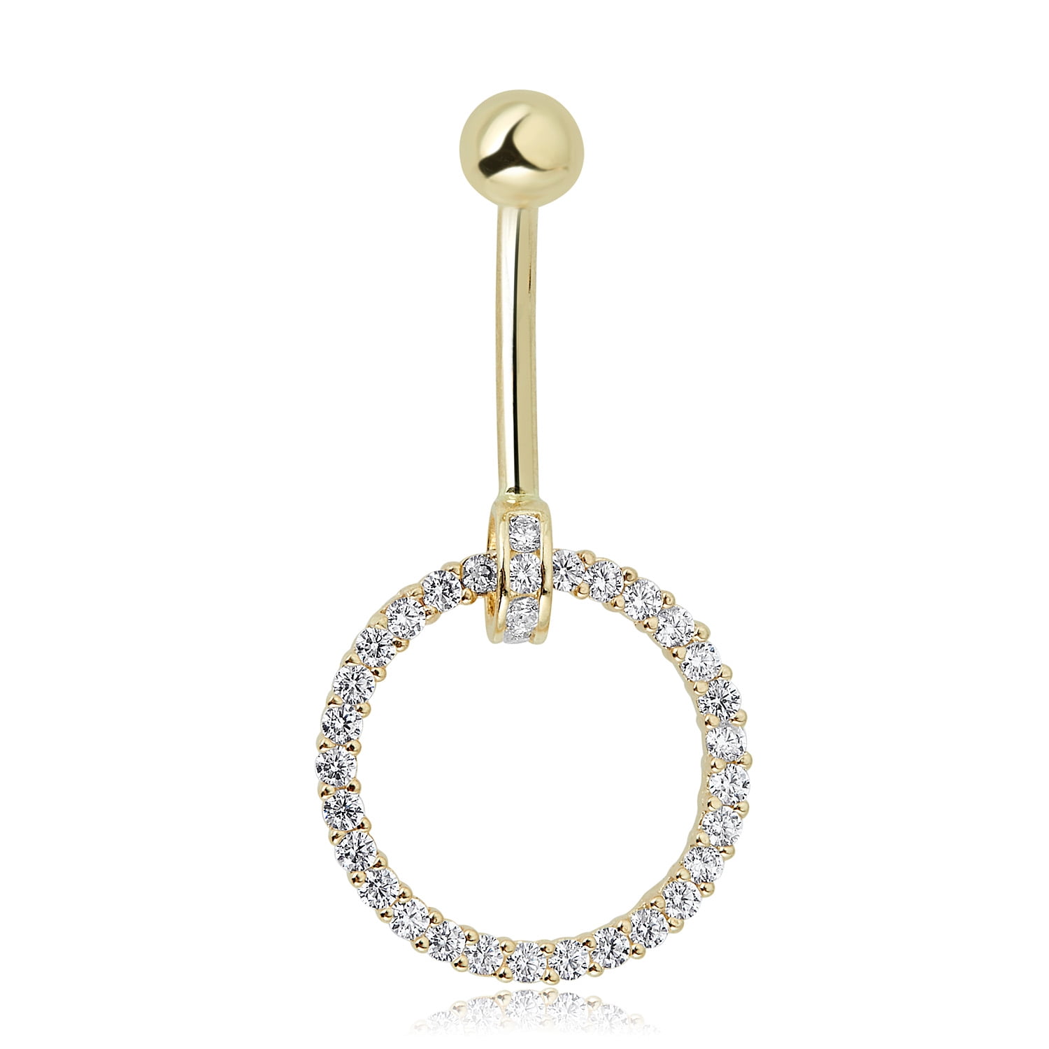 10k white gold belly button rings deals