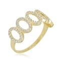 thumbnail image 1 of AVORA 10K Yellow Gold Simulated Diamond CZ Oval Loop Fashion Ring  - Size 6, 1 of 5