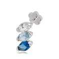 thumbnail image 1 of AVORA 14K White Gold Multi-Color Marquise Simulated Diamond CZ   Cartilage Piercing Flat Back Earring Body Jewelry (18 Gauge), 1 of 5