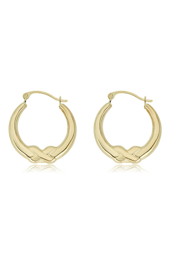 AVORA 14K Yellow Gold 20mm Infinity Hoop Earrings
