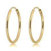 AVORA JEWELRY AVORA 14K Yellow Gold Endless Continuous Polished Hoop Earrings