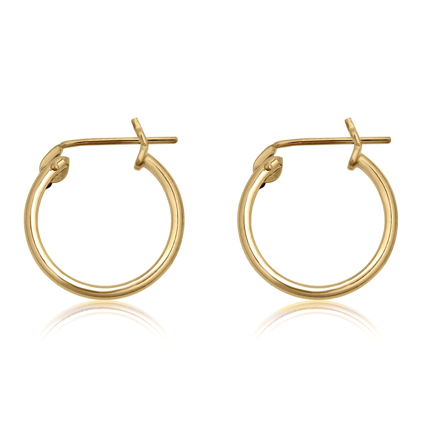 AVORA 14K Yellow Gold-Filled 1.25 mm Thick 13mm Hoop Earrings