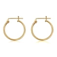 thumbnail image 1 of AVORA 14K Yellow Gold-Filled 1.25 mm Thick 17mm Hoop Earrings, 1 of 6