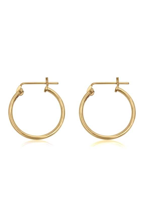 AVORA 14K Yellow Gold-Filled 1.25 mm Thick 17mm Hoop Earrings