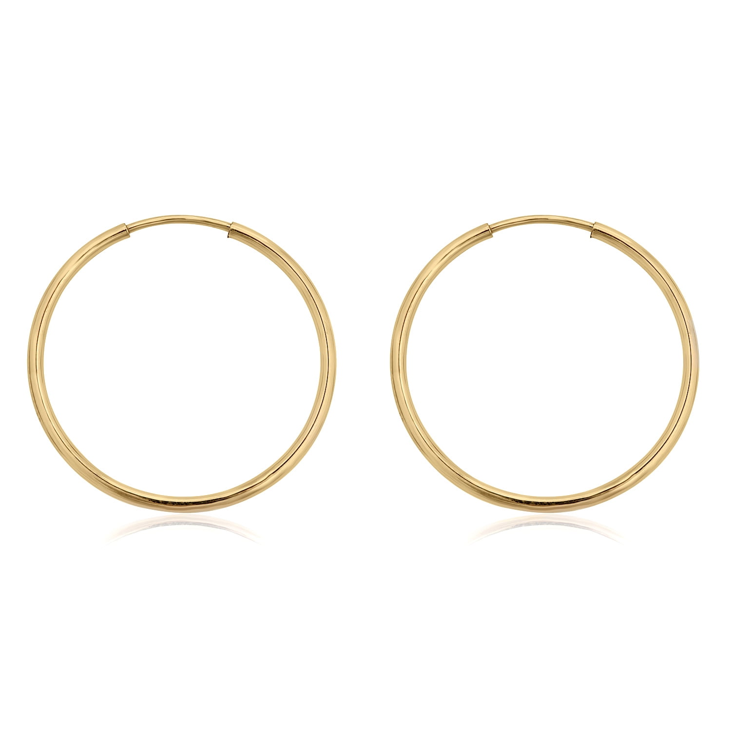 AVORA 14K Yellow Gold-Filled 1.25 mm Thick 25mm Endless Hoop Earrings
