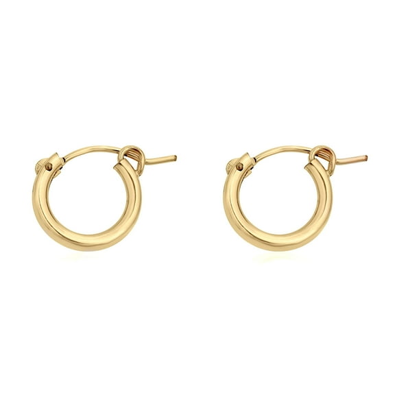 AVORA 14K Yellow Gold-Filled 2.25mm Thick 13mm Hoop Earrings