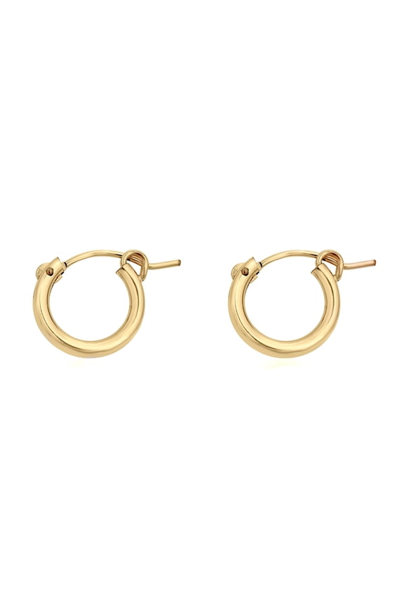 AVORA 14K Yellow Gold-Filled 2.25mm Thick 13mm Hoop Earrings