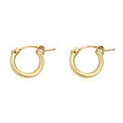 AVORA JEWELRY AVORA 14K Yellow Gold-Filled 2.25mm Thick 13mm Hoop Earrings