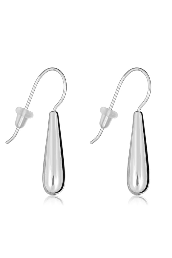 AVORA 925 Sterling Silver Teardrop Dangle Drop Earrings