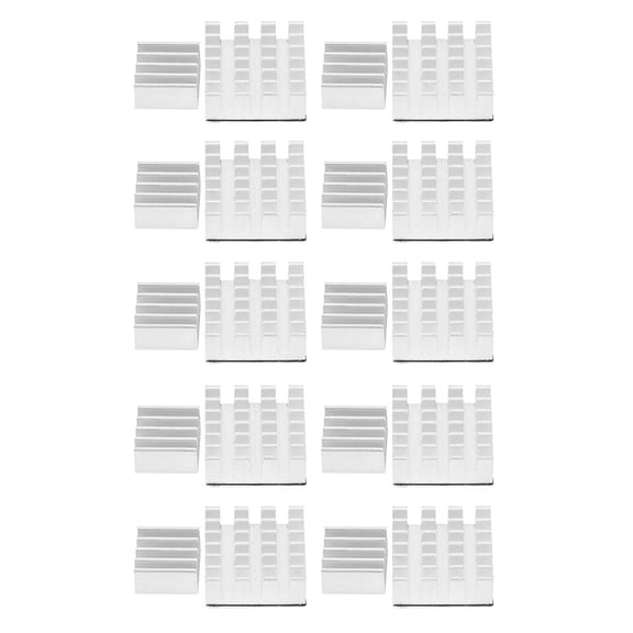AVPAVP 10 Set Aluminum Heat Sink CPU Cooler with Adhesive for Raspberry Pi 2/3/4B