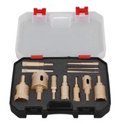 AVPAVP 12-Piece Diamond Hole Saw Kit, Carbon Steel 6mm to 35mm Hole Opener Saw Kit for Glass, Ceramic, Stone, Granite, Marble, and Tiles, Heavy Duty Drilling Tool Set with Storage Box