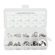 AVPAVP 120-Piece 304 Stainless Steel E-Clip Assortment Kit External Retaining Rings 1.5mm to 10mm