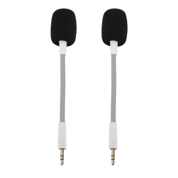 AVPAVP 2 Pcs Microphone Replacement for Razer Barracuda X Headset Noise Reduction 3.5mm Detachable Mic White