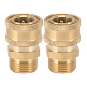 AVPAVP 2-Piece Pure Copper M22 High Pressure Washer Adapter, 3/8-Inch NPT Female to M22 Male Fitting, 15 mm 0.59 in Inner Hole, 4,500 PSI Max Working Pressure