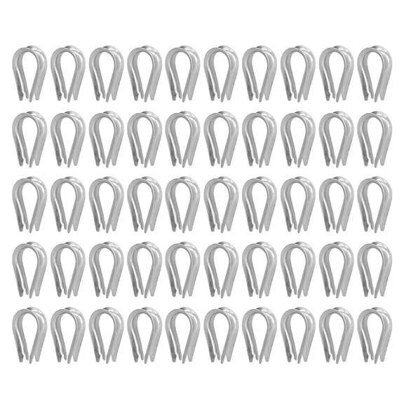 AVPAVP 50Pcs Wire Rope Thimble Stainless Steel Cable Rigging Tools for Shipbuilding Industry M6 6mm