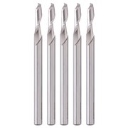 AVPAVP 5Pcs HighSpeed Steel Mill Single Flute Spiral End Mill CNC Router Bit Engraving Tool